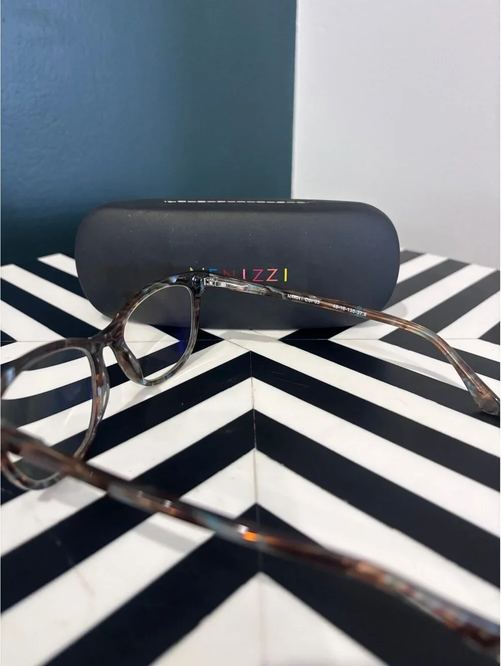 Menizzi MAR0041 Tortoise Eyeglasses Frames 48-16-135 NEW w/ Case